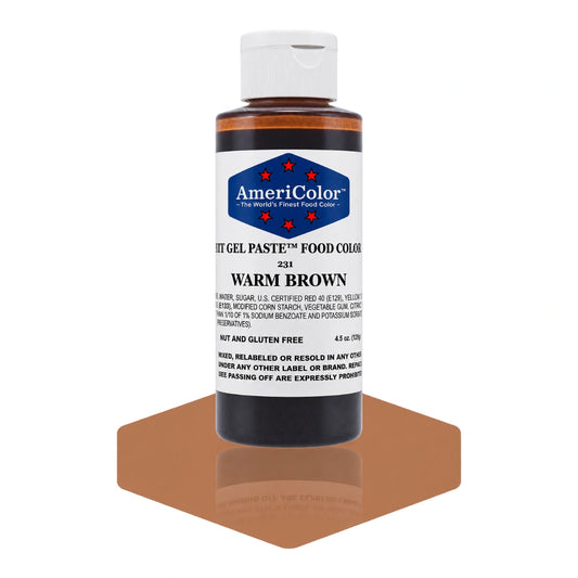 Warm Brown Soft Gel Paste 4.5oz - Americolor