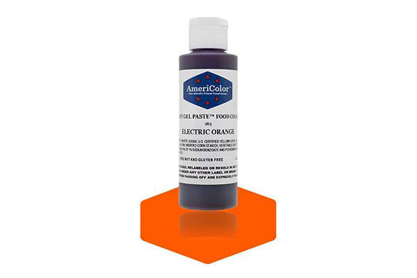 Orange Electric Soft Gel Paste 4.5oz - Americolor
