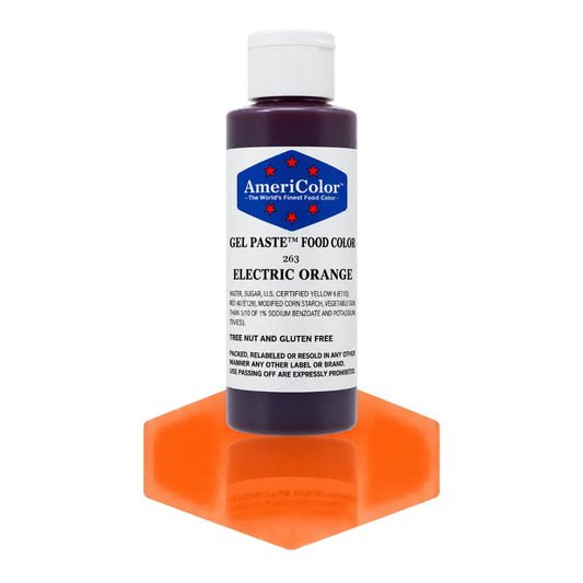 Orange Electric Soft Gel Paste 4.5oz - Americolor