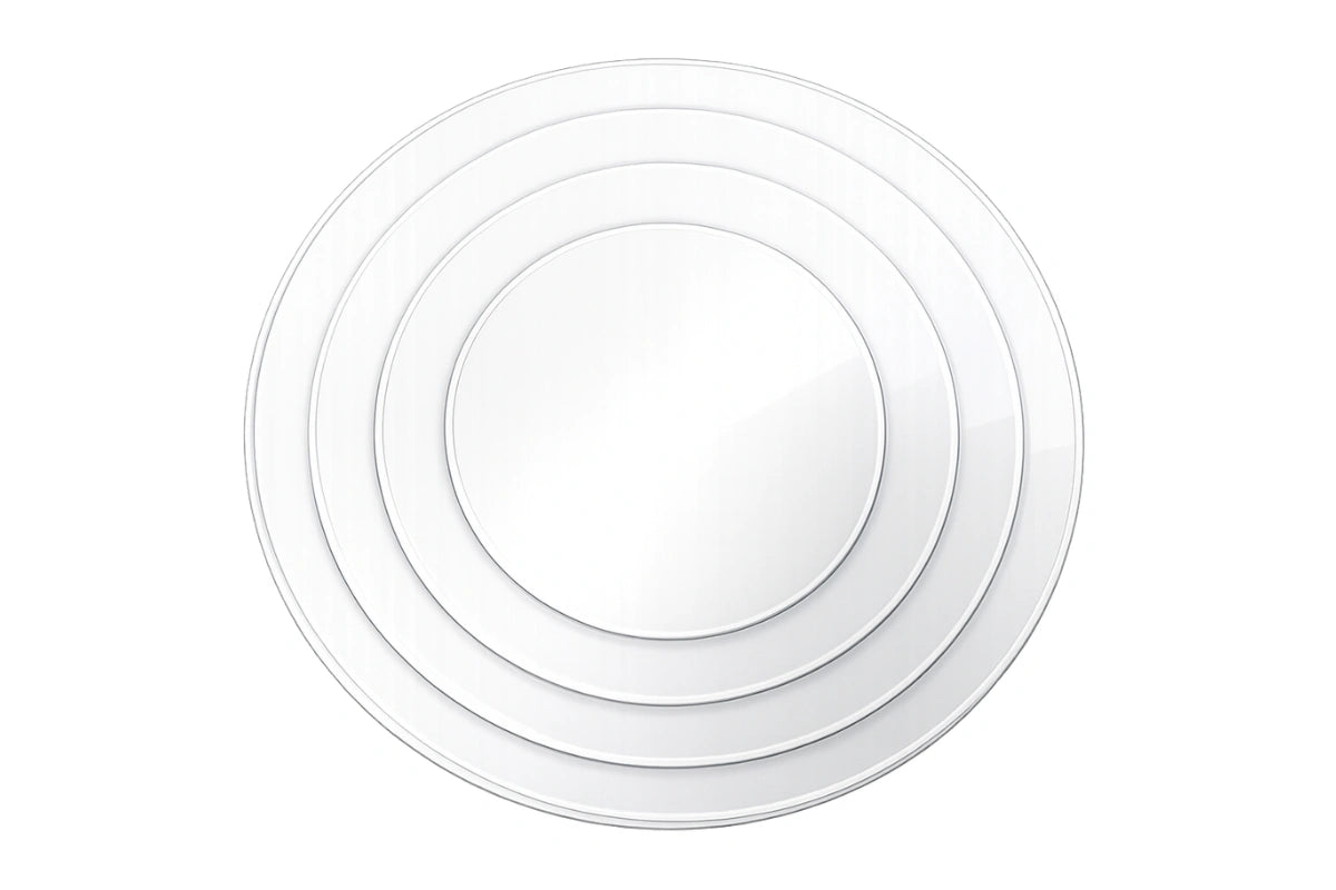 GANACHE LID SET ROUND - SHARP EDGE Gateau Art - Set 1