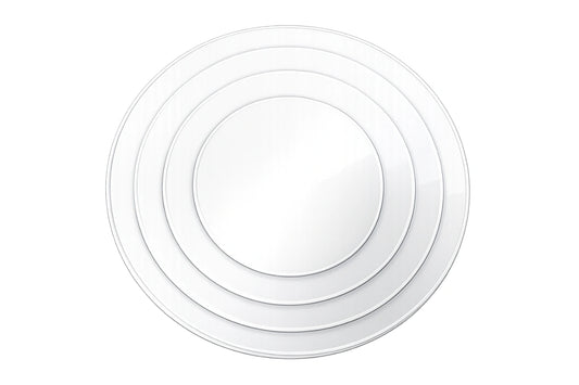 GANACHE LID SET ROUND - SHARP EDGE Gateau Art - Set 1