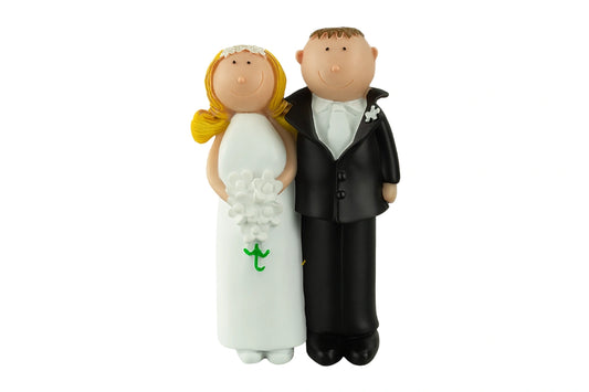 Blonde Trendy Bride and Groom - Cake Ornaments