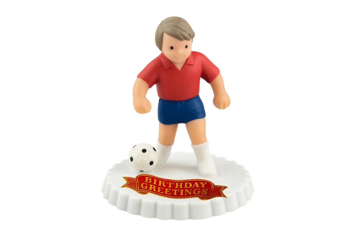 Soccer Boy with Greeting - Cake Ornaments