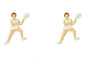 Tennis Female (2 Pack) - Cake Ornaments