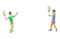 Tennis Male Assorted Colours - Cake Ornaments