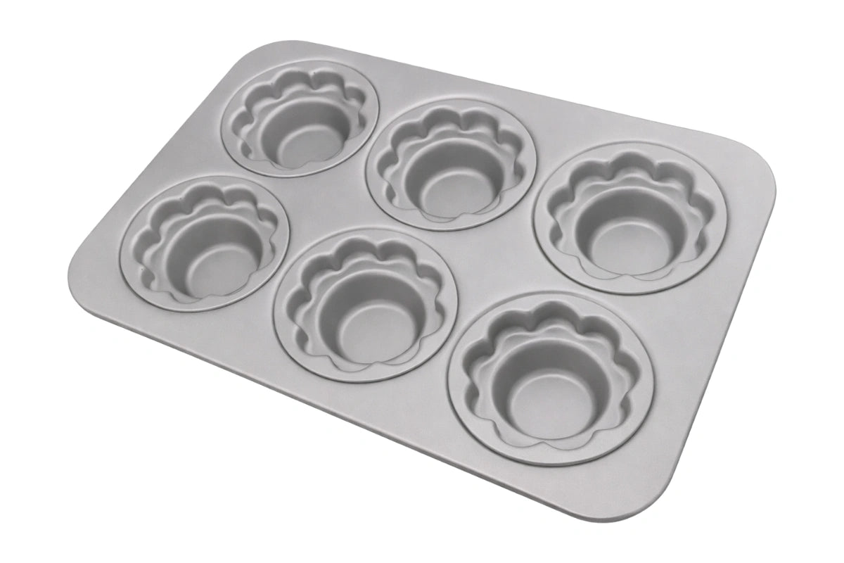 Anodized 6 Petal Cup Muffin Pan - Hot Stuff Bakeware