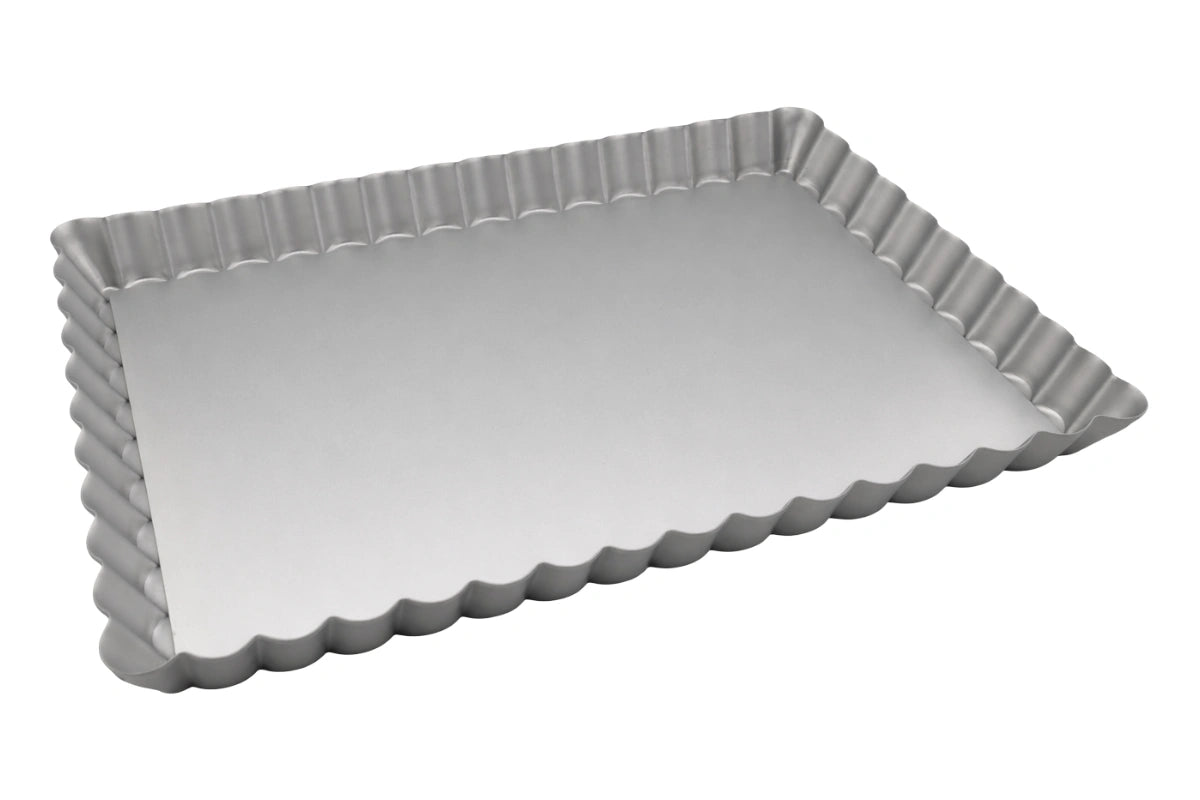 High Fluted Tart Quiche Pan 11.25 Inch x 8.125 Inch x 1 Inch - Hot Stuff Bakeware