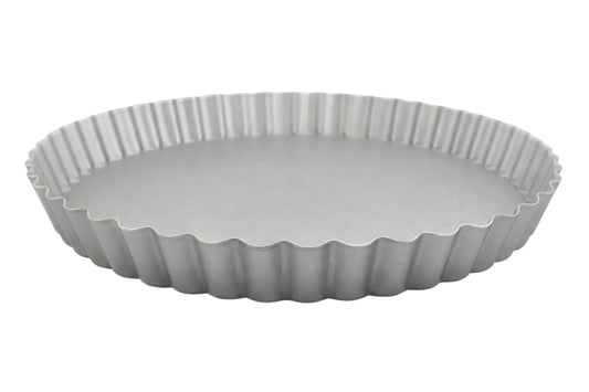 High Round Fluted Tart Quiche Pan 9.5 Inch x 1 Inch - Hot Stuff Bakeware