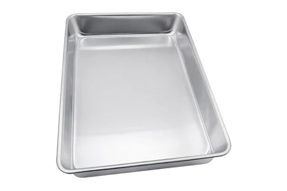 High Light Duty Oblong Cake Pan Large Aluminum Thin Pans 9 Inch x 13 Inch x 2 Inch - Hot Stuff Bakeware