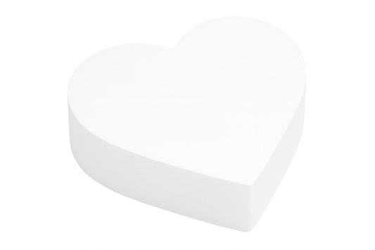 Heart Shaped 10 x 3 High Polystyrene Dummy - Iconic Cake Art