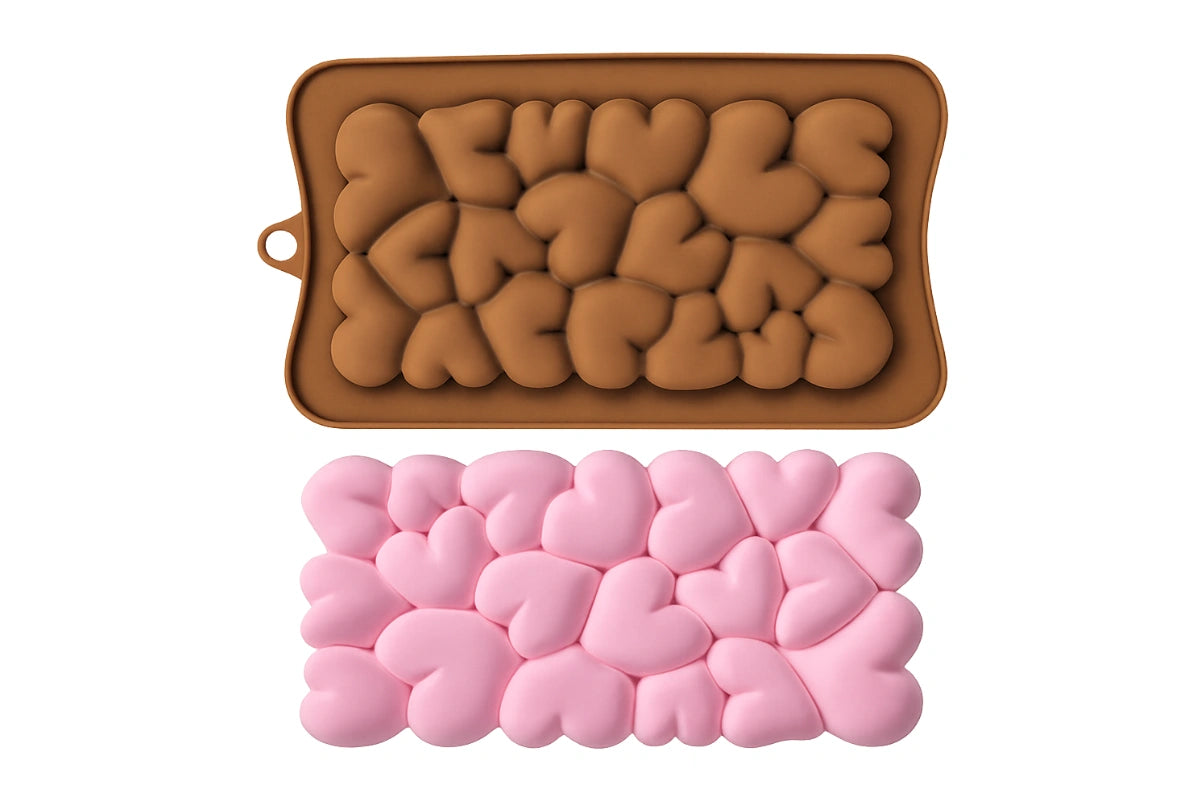 Heart Cluster Choc Silicone Mould - Iconic Cake Art