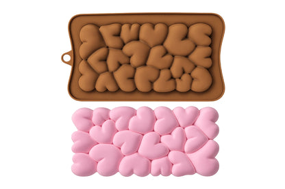 Heart Cluster Choc Silicone Mould - Iconic Cake Art