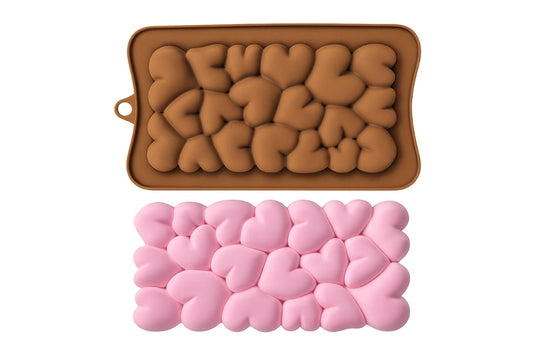 Heart Cluster Choc Silicone Mould - Iconic Cake Art