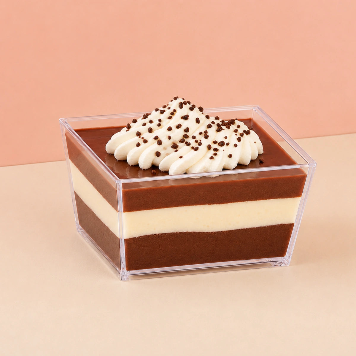 Square Dessert Cup 140ml (10 Pack) - Iconic Cake Art