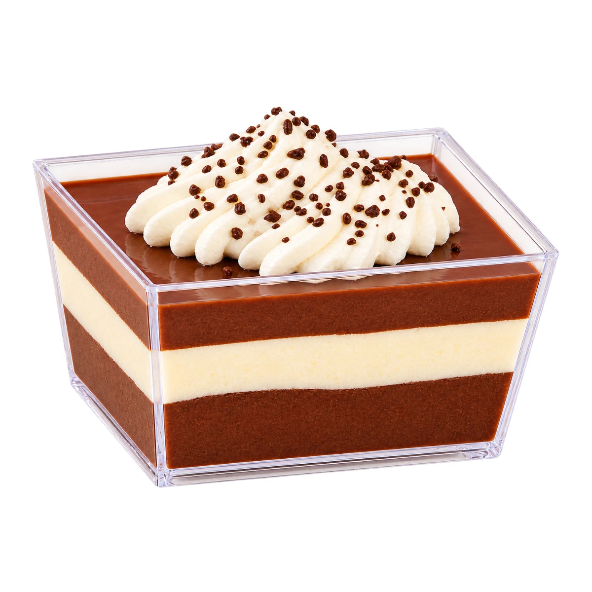 Square Dessert Cup 140ml (10 Pack) - Iconic Cake Art