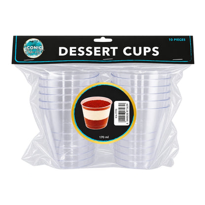 Round Dessert Cup 170ml (10 Pack) - Iconic Cake Art
