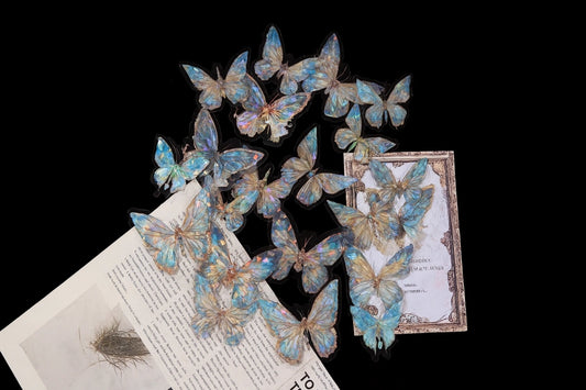 Blue Crystal Butterfly Topper - Iconic Cake Art