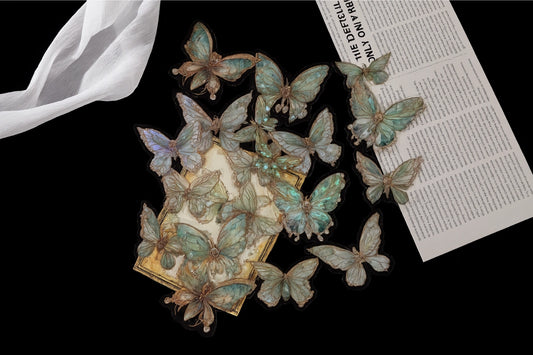 Green Crystal Butterfly Topper - Iconic Cake Art