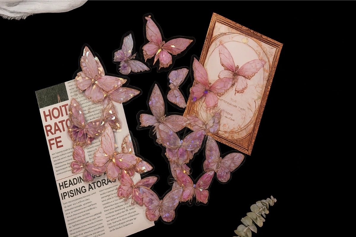 Pink Crystal Butterfly Topper - Iconic Cake Art