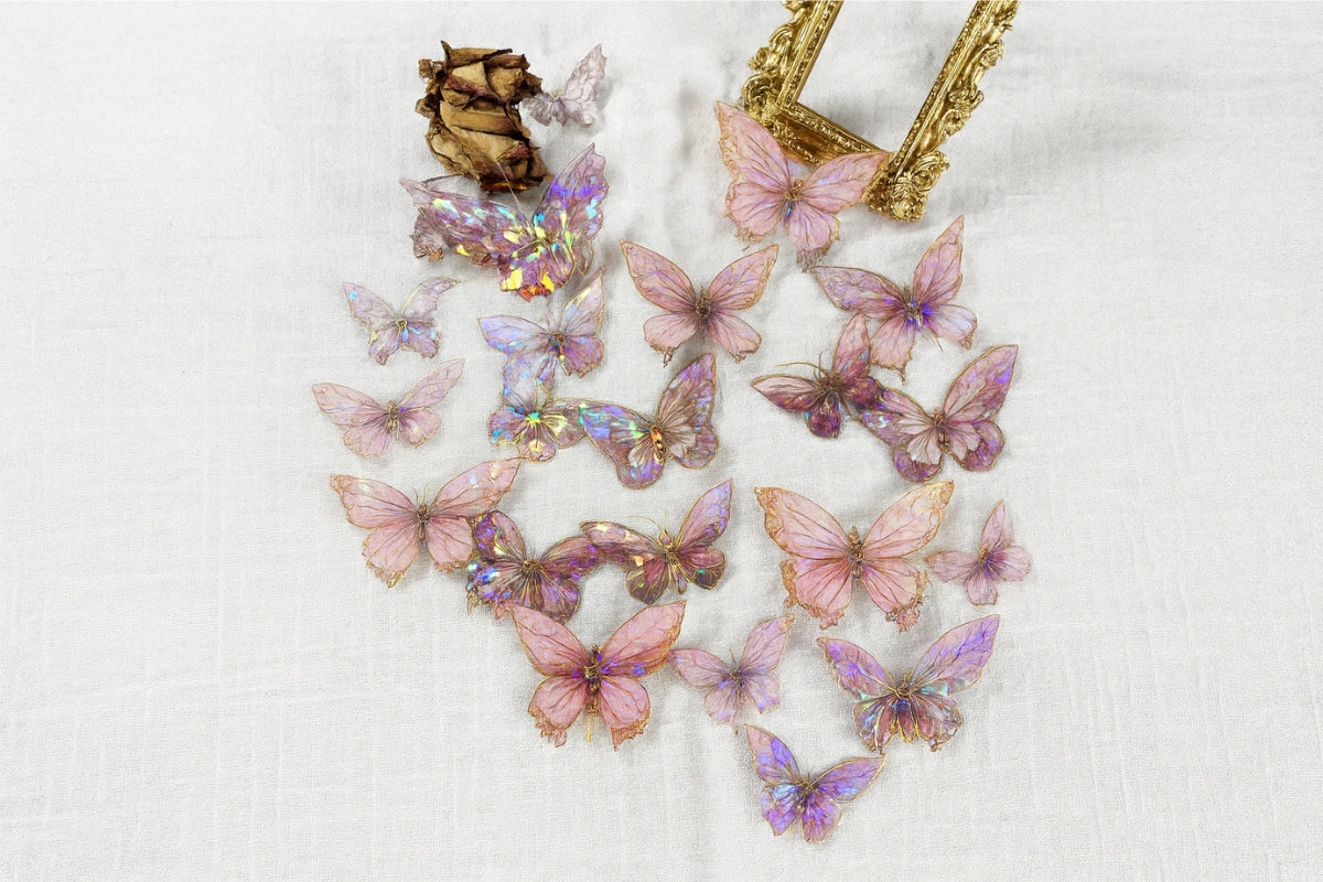 Purple Crystal Butterfly Topper - Iconic Cake Art