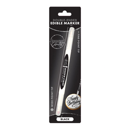 Black Double Ended Edible Marker - Iconic Cake Art