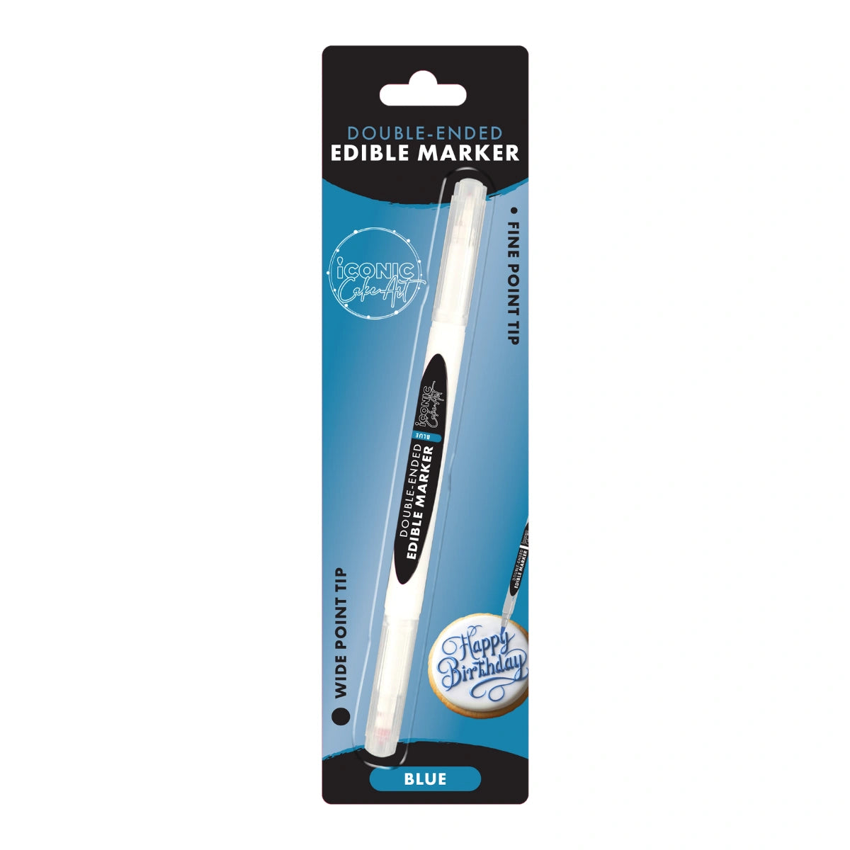 Blue Double Ended Edible Marker - Iconic Cake Art