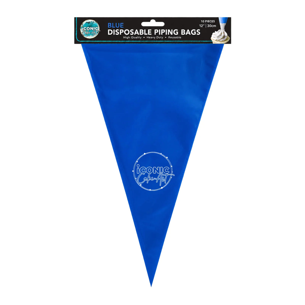 Blue 12 Inches Disposable Piping Bags 30cm (10 Pack) - Iconic Cake Art