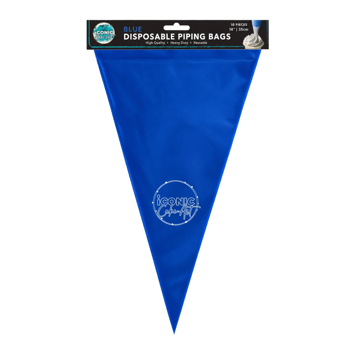 Blue 14 Inches Disposable Piping Bags 35cm (10 Pack) - Iconic Cake Art