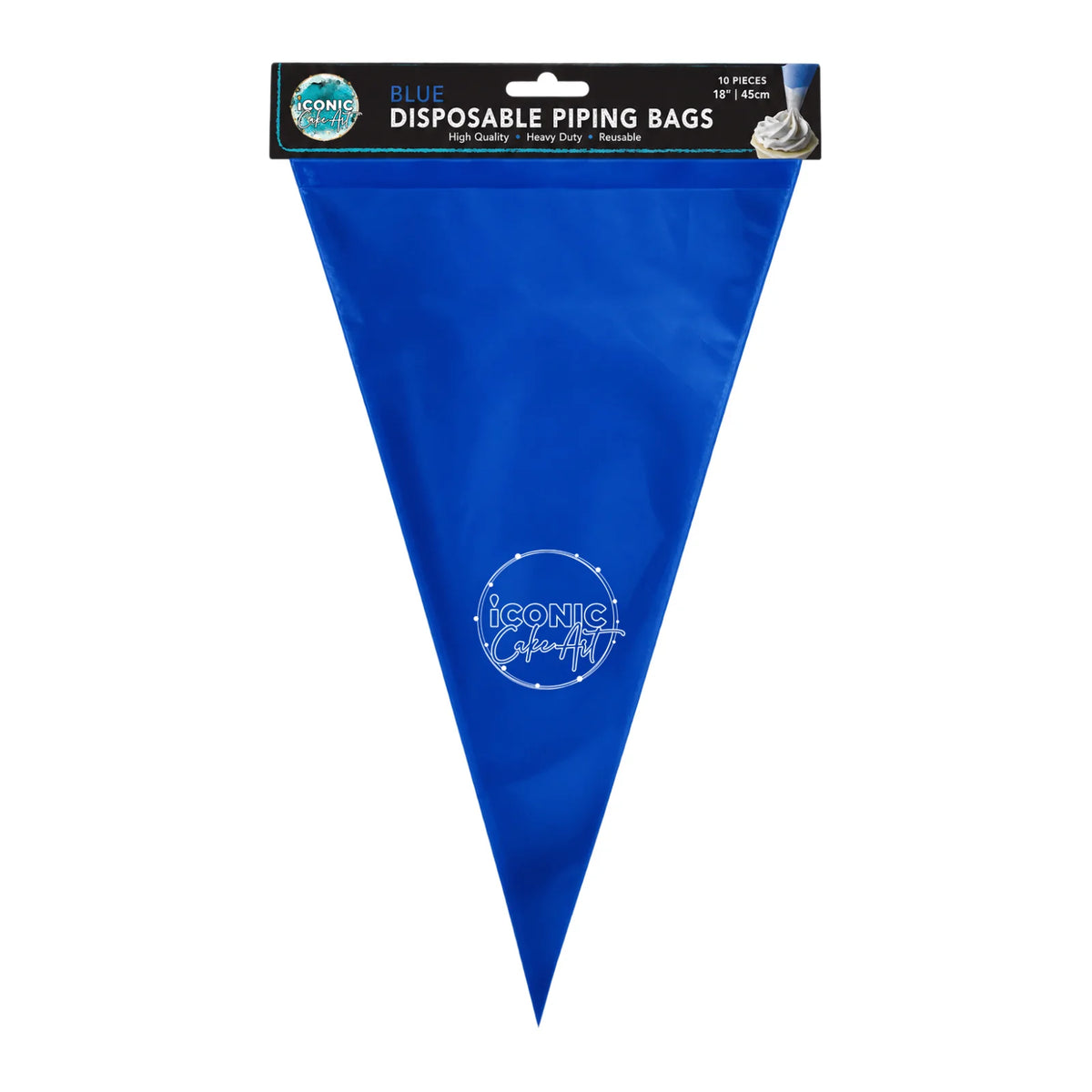 Blue 18 Inches Disposable Piping Bags 45cm (10 Pack) - Iconic Cake Art