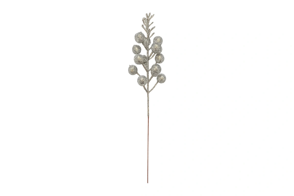 Silver Berry Stem Topper - Iconic Cake Art