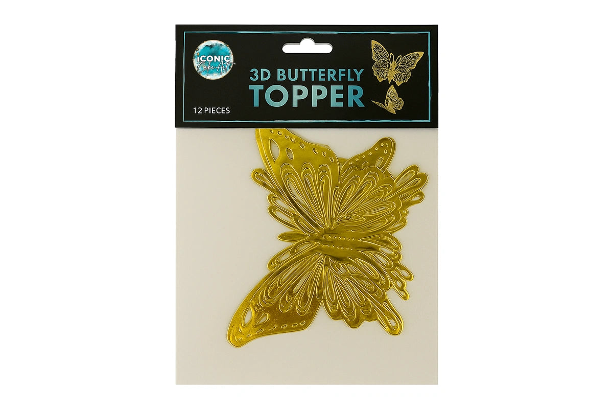 Gold Butterfly Topper-Type2 - Iconic Cake Art