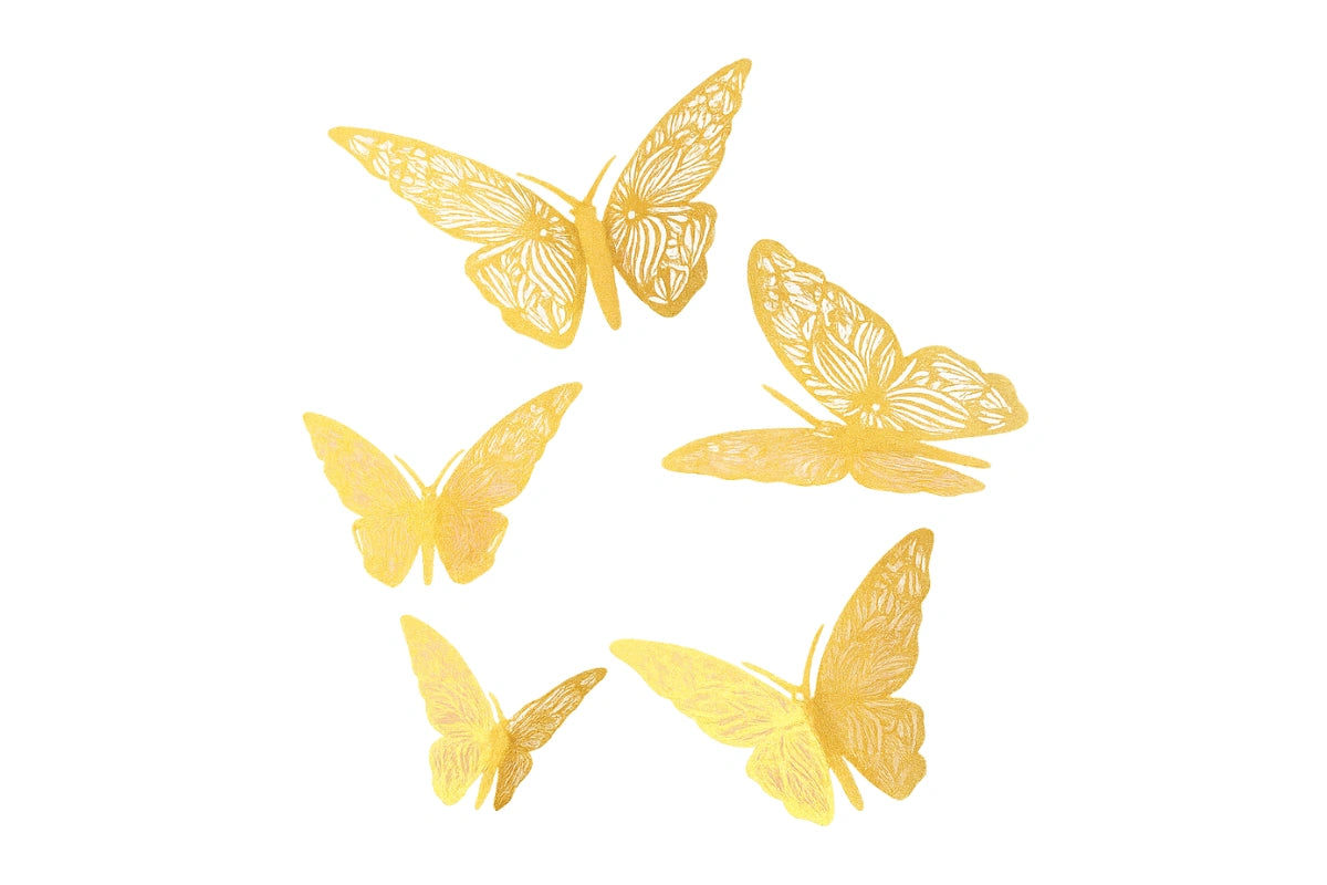 Gold Butterfly Topper-Type3 - Iconic Cake Art