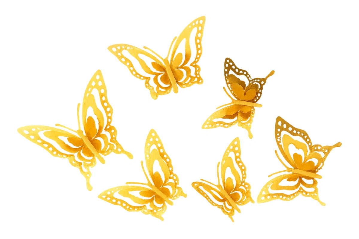 Gold Butterfly Topper-Type5 - Iconic Cake Art