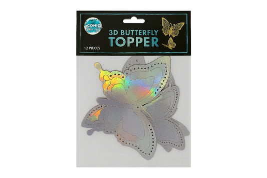 Rainbow Butterfly Topper-Type2 - Iconic Cake Art