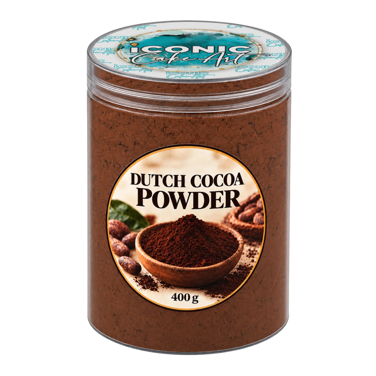 Dutch Cocoa Powder 10-12% Fat 400g - Iconic Cake Art