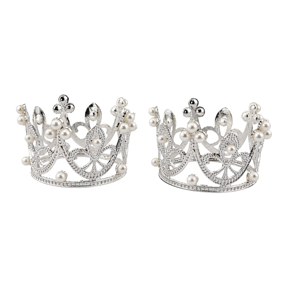 Silver Crown Toppers 5cm - Iconic Cake Art