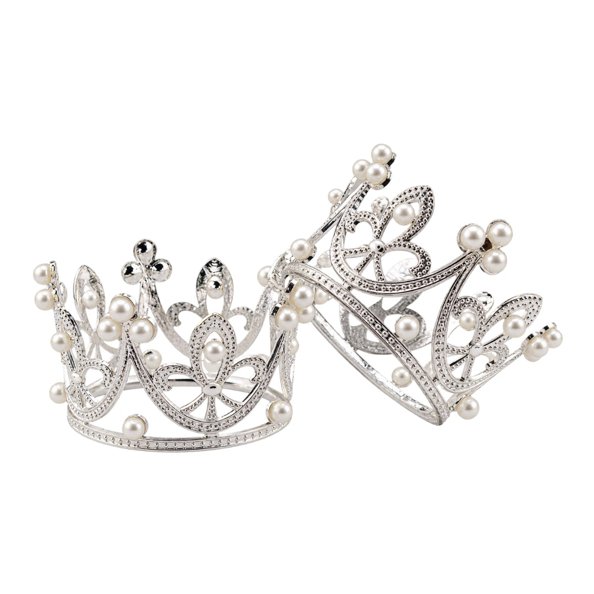 Silver Crown Toppers 5cm - Iconic Cake Art