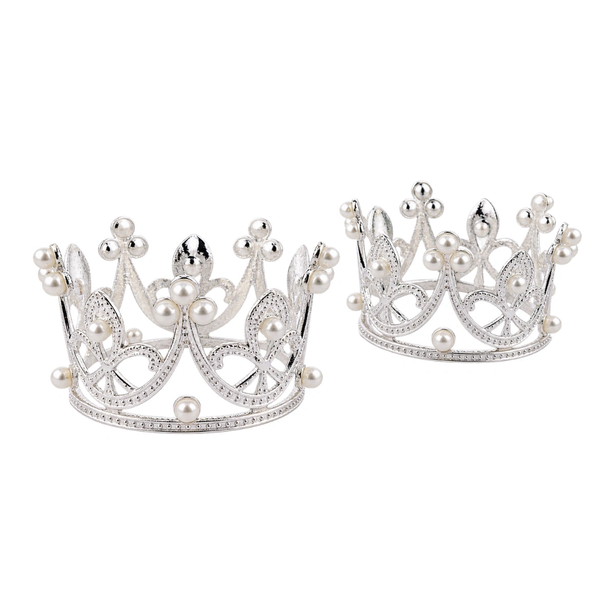 Silver Crown Toppers 5cm - Iconic Cake Art
