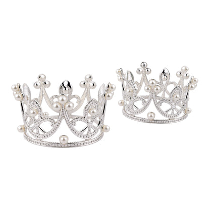Silver Crown Toppers 5cm - Iconic Cake Art