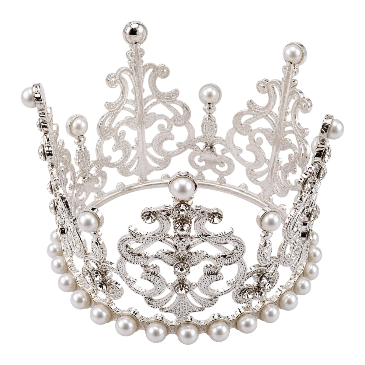 Silver Crown Topper 7.5cm - Iconic Cake Art