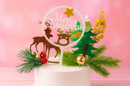 Christmas Reindeer Topper Set - Iconic Cake Art