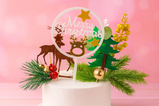 Christmas Reindeer Topper Set - Iconic Cake Art
