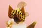 Gold Palm Birthday Topper Set - Iconic Cake Art