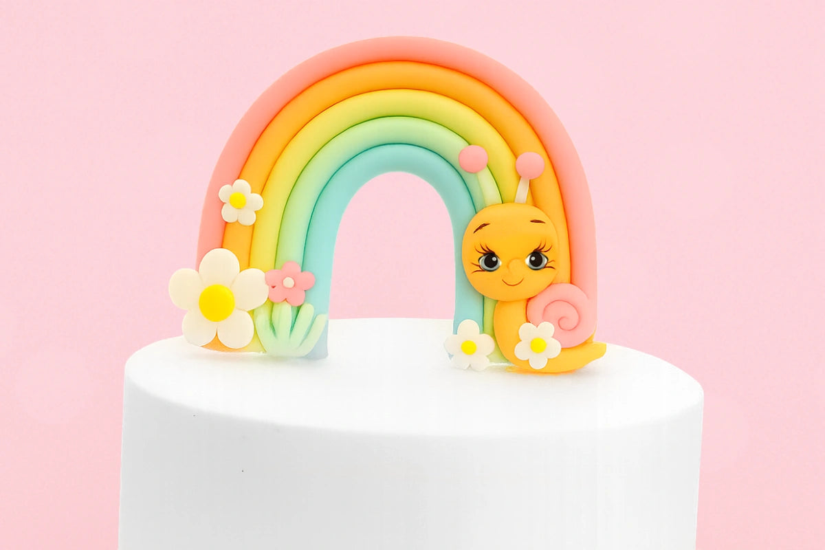 Rainbow Snail Topper - Iconic Cake Art