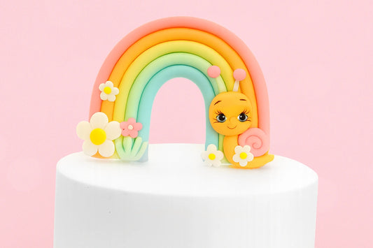 Rainbow Snail Topper - Iconic Cake Art
