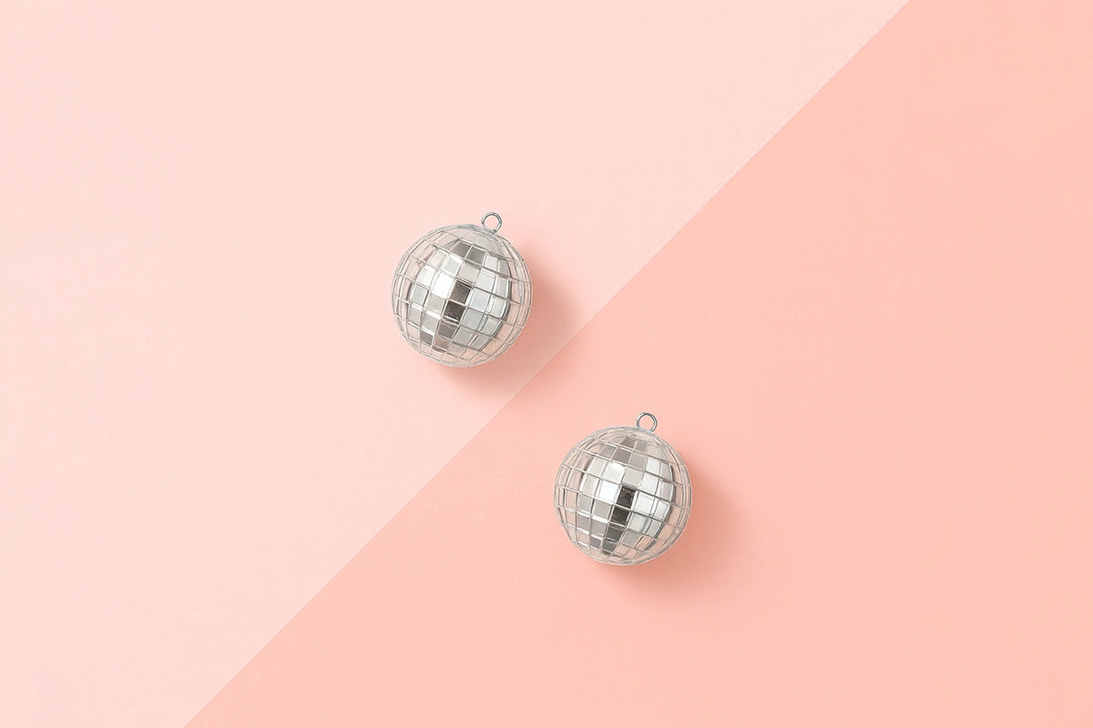 Set of Disco Ball 8cm (2 Pack) - Iconic Cake Art
