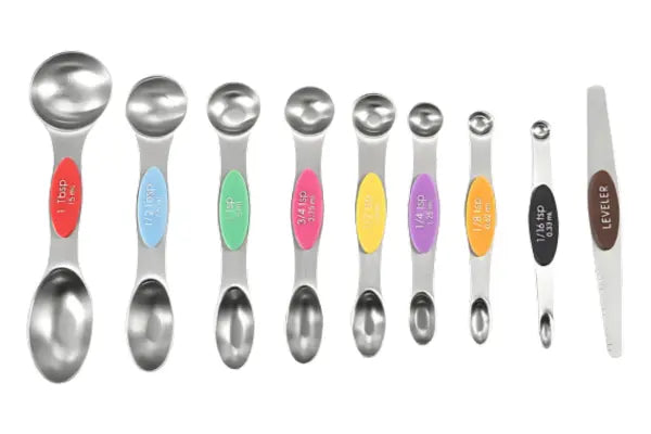 Dual Sided Magnetic Measuring Spoons (9 Pack) - Iconic Cake Art