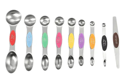 Dual Sided Magnetic Measuring Spoons (9 Pack) - Iconic Cake Art