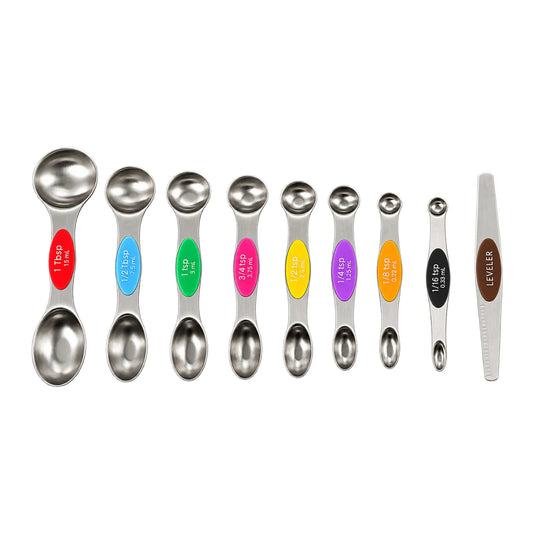 Dual Sided Magnetic Measuring Spoons (9 Pack) - Iconic Cake Art