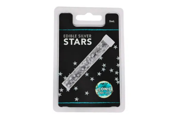 Silver Edible Star - Iconic Cake Art